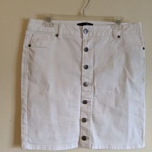 White jeans skirt